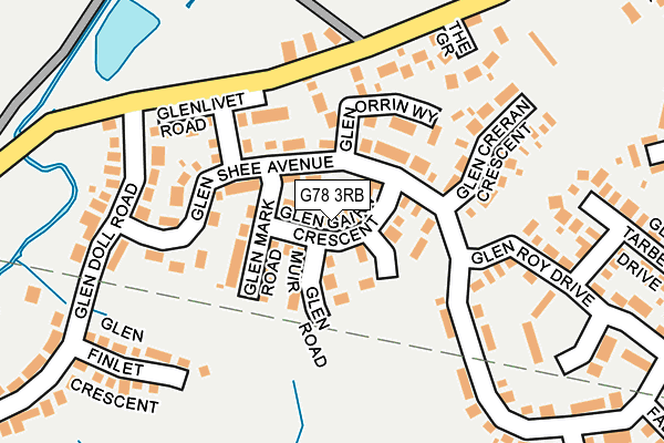 G78 3RB map - OS OpenMap – Local (Ordnance Survey)