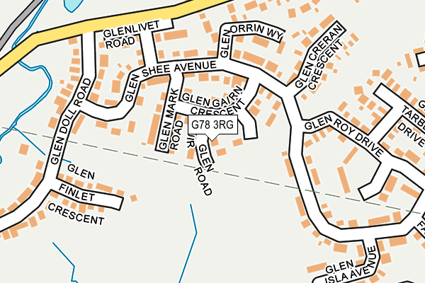 G78 3RG map - OS OpenMap – Local (Ordnance Survey)