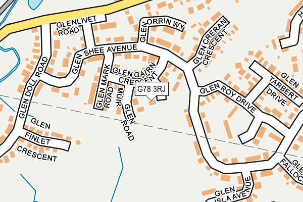 G78 3RJ map - OS OpenMap – Local (Ordnance Survey)