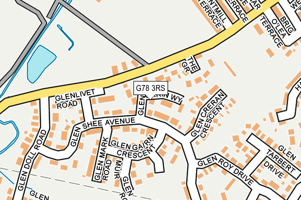 G78 3RS map - OS OpenMap – Local (Ordnance Survey)