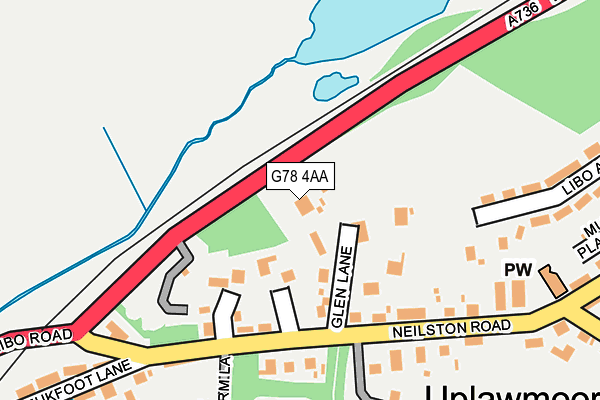 G78 4AA map - OS OpenMap – Local (Ordnance Survey)