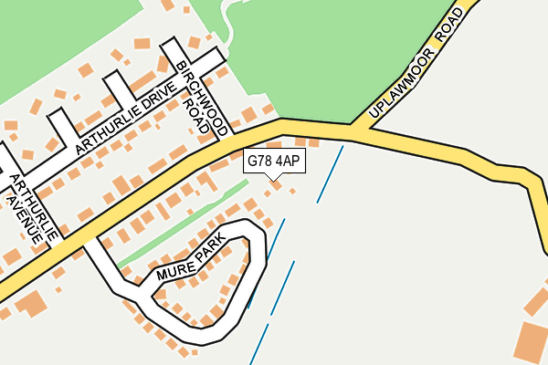 G78 4AP map - OS OpenMap – Local (Ordnance Survey)