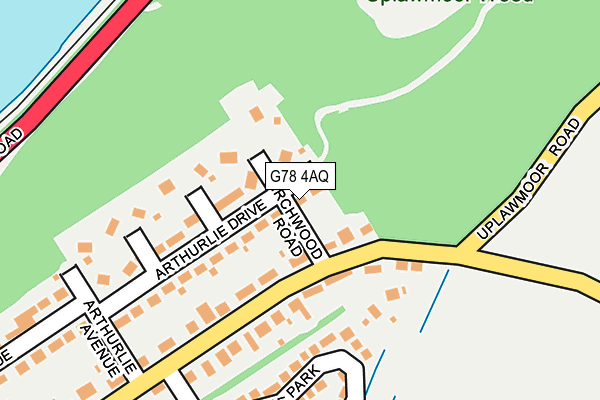 G78 4AQ map - OS OpenMap – Local (Ordnance Survey)