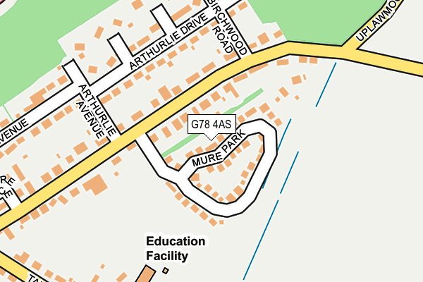 G78 4AS map - OS OpenMap – Local (Ordnance Survey)