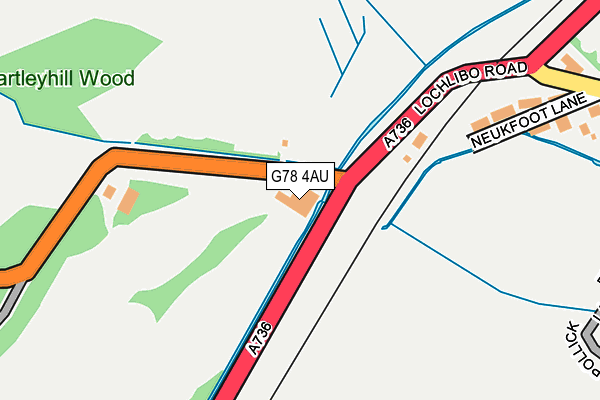 G78 4AU map - OS OpenMap – Local (Ordnance Survey)