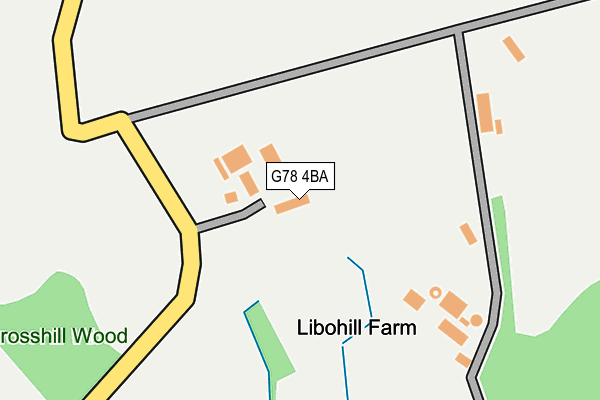 G78 4BA map - OS OpenMap – Local (Ordnance Survey)