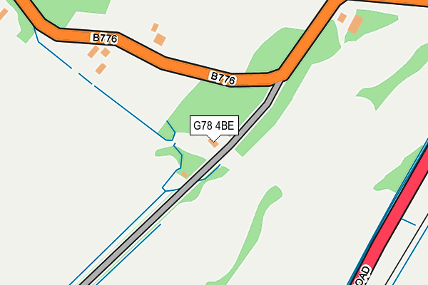 G78 4BE map - OS OpenMap – Local (Ordnance Survey)