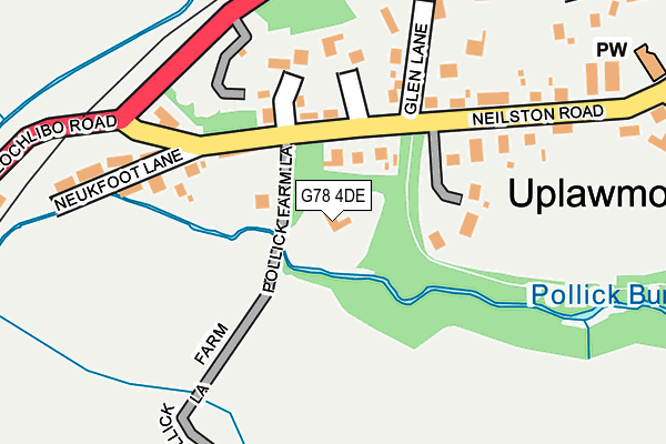 G78 4DE map - OS OpenMap – Local (Ordnance Survey)