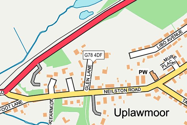 G78 4DF map - OS OpenMap – Local (Ordnance Survey)