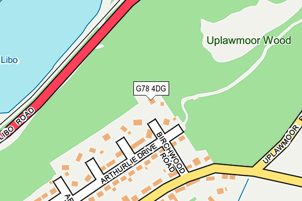 G78 4DG map - OS OpenMap – Local (Ordnance Survey)