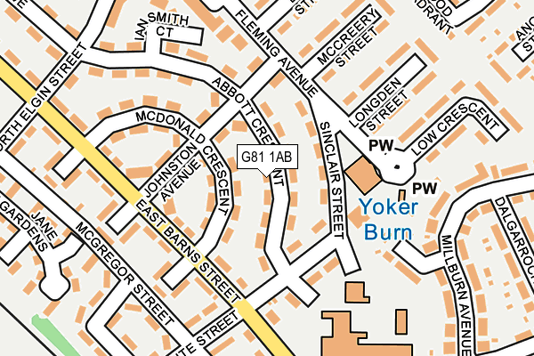 G81 1AB map - OS OpenMap – Local (Ordnance Survey)