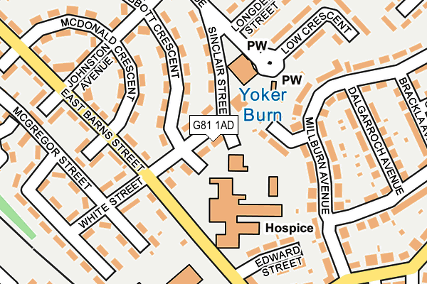 G81 1AD map - OS OpenMap – Local (Ordnance Survey)