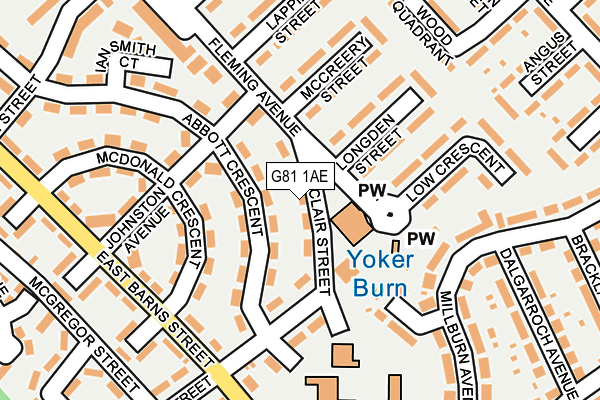 G81 1AE map - OS OpenMap – Local (Ordnance Survey)