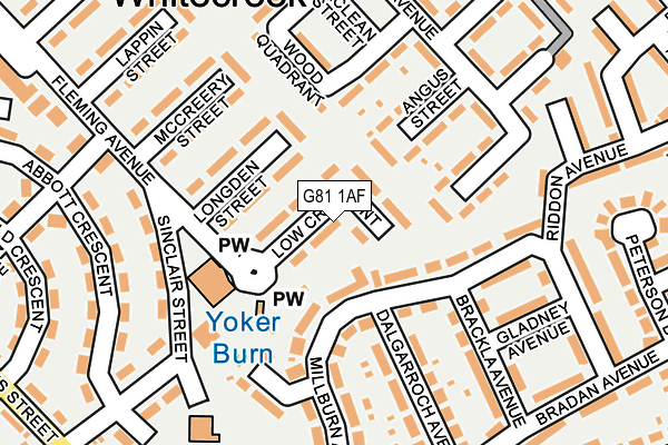 G81 1AF map - OS OpenMap – Local (Ordnance Survey)