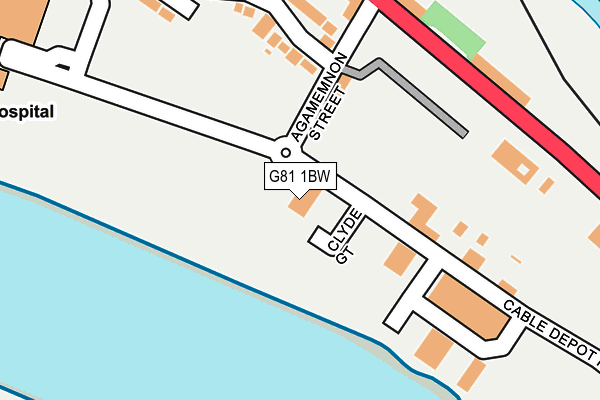 G81 1BW map - OS OpenMap – Local (Ordnance Survey)