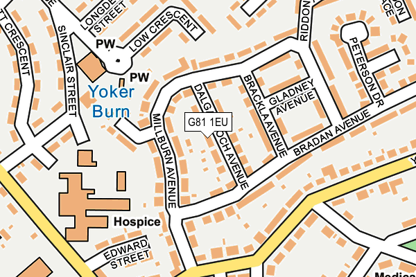 G81 1EU map - OS OpenMap – Local (Ordnance Survey)