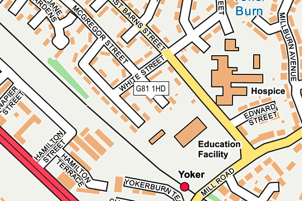 G81 1HD map - OS OpenMap – Local (Ordnance Survey)