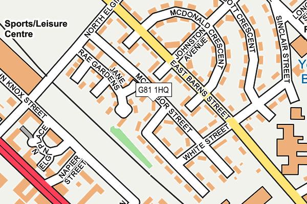 G81 1HQ map - OS OpenMap – Local (Ordnance Survey)
