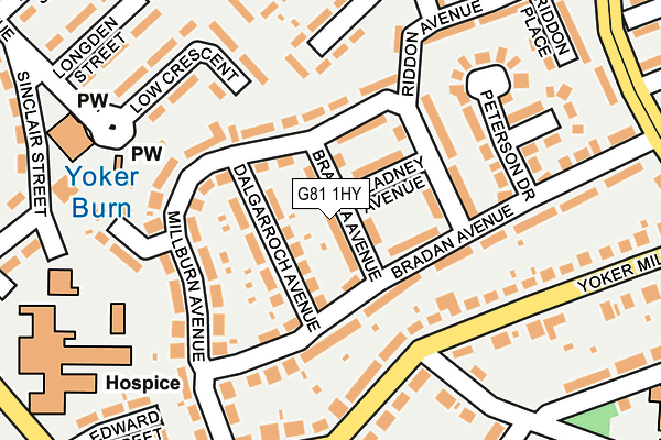 G81 1HY map - OS OpenMap – Local (Ordnance Survey)