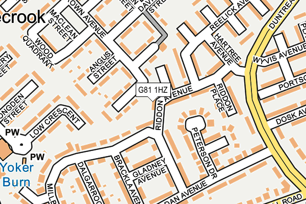 G81 1HZ map - OS OpenMap – Local (Ordnance Survey)