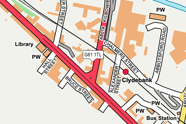 G81 1TL map - OS OpenMap – Local (Ordnance Survey)