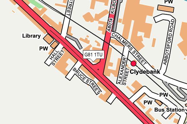 G81 1TU map - OS OpenMap – Local (Ordnance Survey)