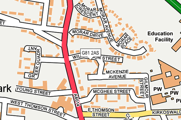 G81 2AS map - OS OpenMap – Local (Ordnance Survey)