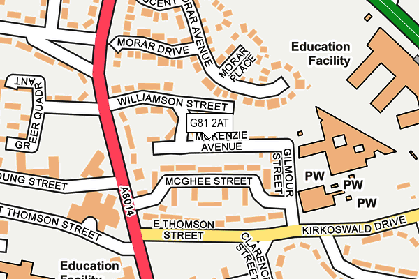 G81 2AT map - OS OpenMap – Local (Ordnance Survey)