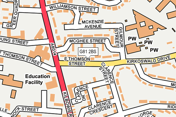 G81 2BS map - OS OpenMap – Local (Ordnance Survey)