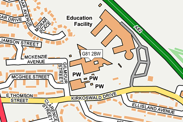 G81 2BW map - OS OpenMap – Local (Ordnance Survey)