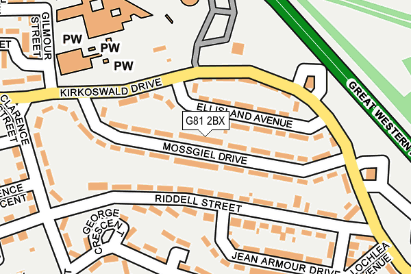 G81 2BX map - OS OpenMap – Local (Ordnance Survey)