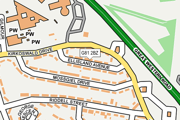 G81 2BZ map - OS OpenMap – Local (Ordnance Survey)