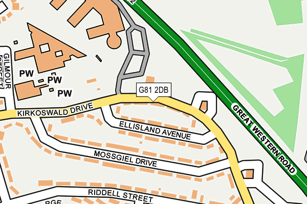 G81 2DB map - OS OpenMap – Local (Ordnance Survey)