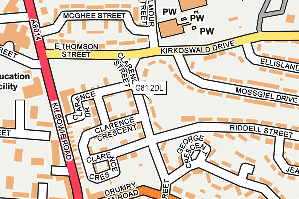 G81 2DL map - OS OpenMap – Local (Ordnance Survey)