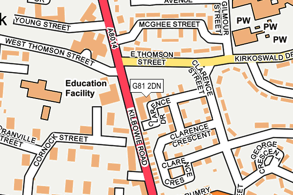 G81 2DN map - OS OpenMap – Local (Ordnance Survey)