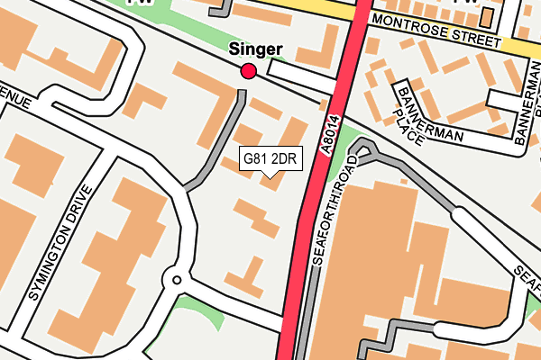 G81 2DR map - OS OpenMap – Local (Ordnance Survey)