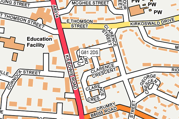 G81 2DS map - OS OpenMap – Local (Ordnance Survey)