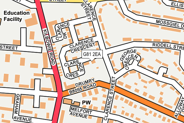 G81 2EA map - OS OpenMap – Local (Ordnance Survey)