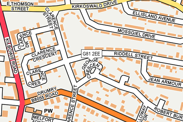 G81 2EE map - OS OpenMap – Local (Ordnance Survey)