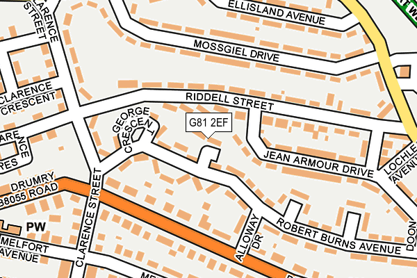 G81 2EF map - OS OpenMap – Local (Ordnance Survey)