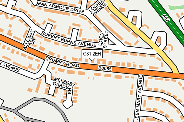 G81 2EH map - OS OpenMap – Local (Ordnance Survey)