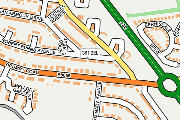 G81 2EL map - OS OpenMap – Local (Ordnance Survey)