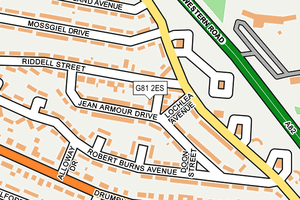 G81 2ES map - OS OpenMap – Local (Ordnance Survey)