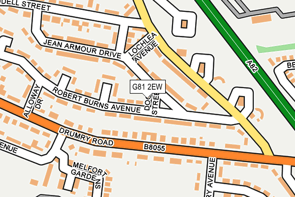 G81 2EW map - OS OpenMap – Local (Ordnance Survey)