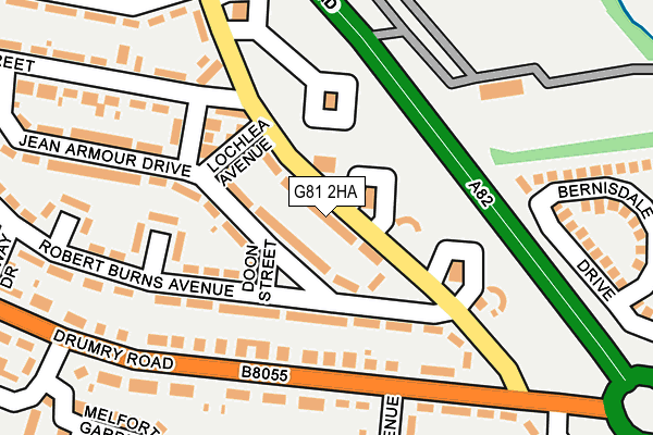 G81 2HA map - OS OpenMap – Local (Ordnance Survey)