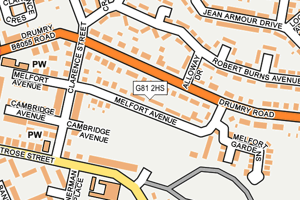 G81 2HS map - OS OpenMap – Local (Ordnance Survey)