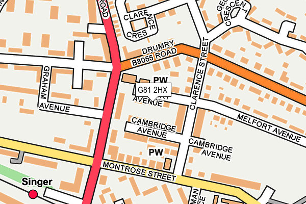 G81 2HX map - OS OpenMap – Local (Ordnance Survey)