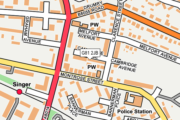 G81 2JB map - OS OpenMap – Local (Ordnance Survey)