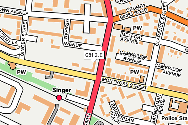 G81 2JE map - OS OpenMap – Local (Ordnance Survey)