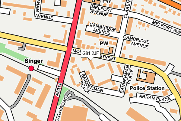 G81 2JF map - OS OpenMap – Local (Ordnance Survey)